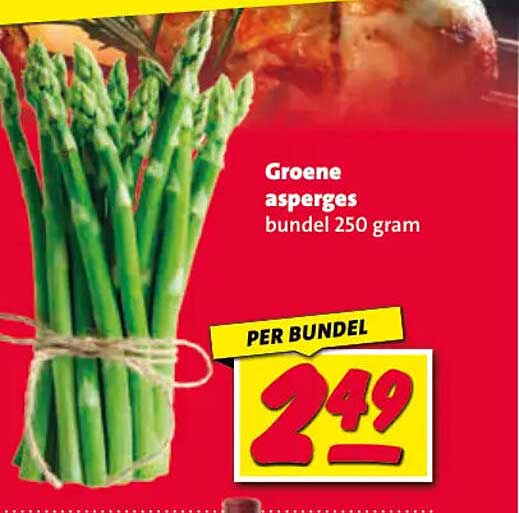 Groene asperges bundel 250 gram