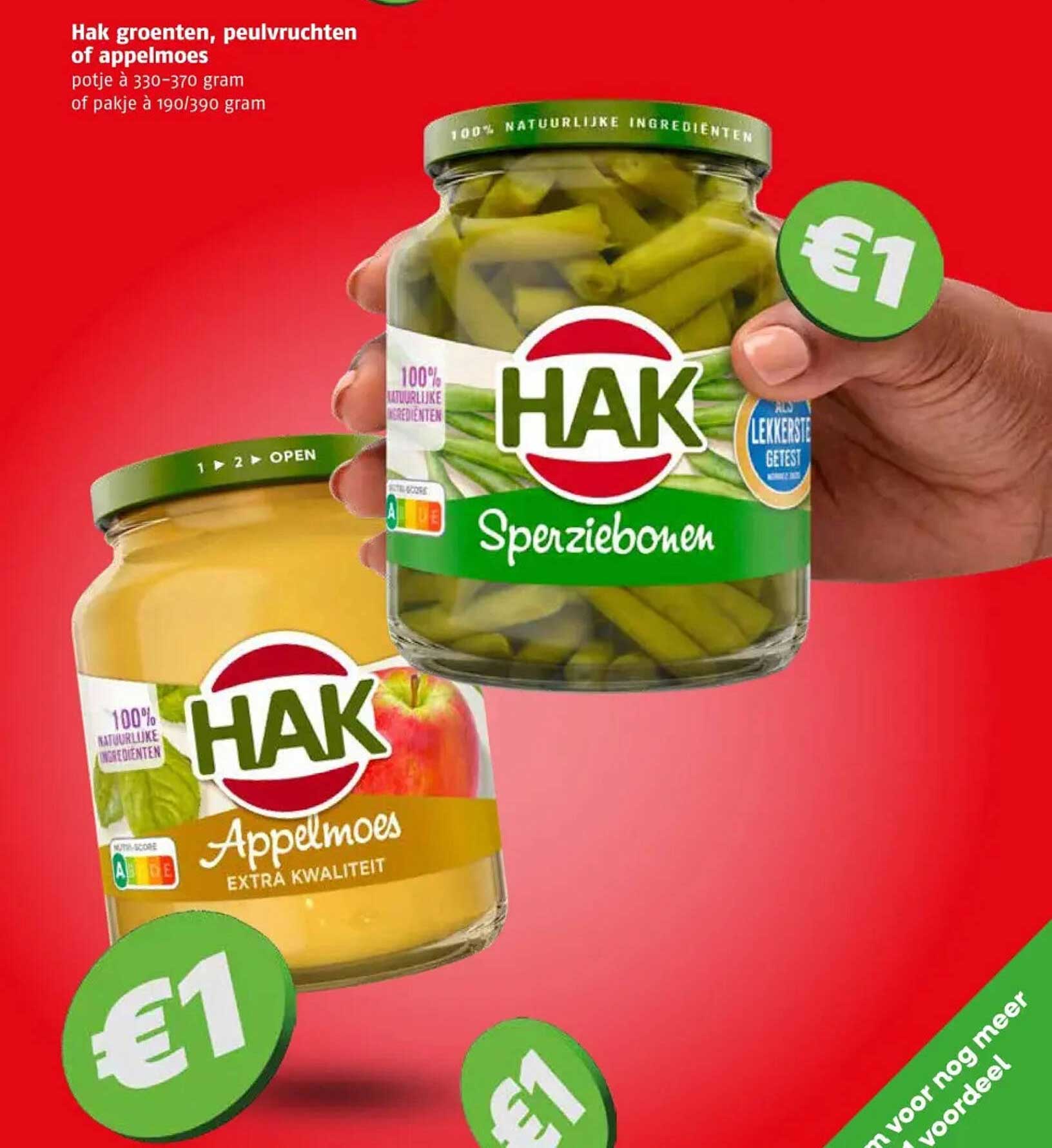 Hak groenten, peulvruchten of appelmoes