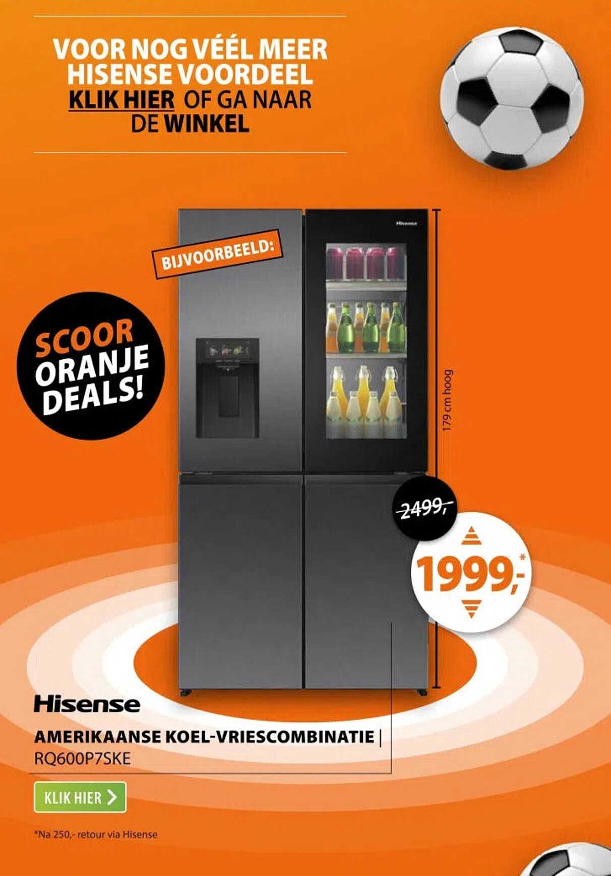 Hisense Amerikaanse koel-vriescombinatie RQ600P7SKE