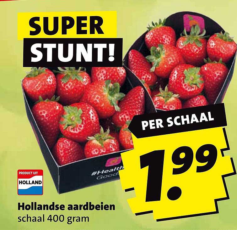 Hollandse aardbeien schaal 400 gram