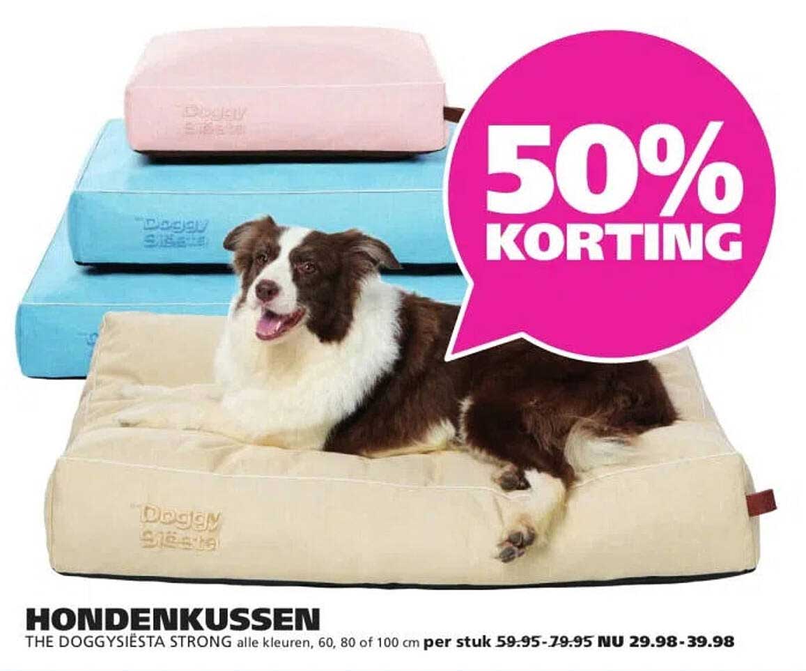 HONDENKUSSEN THE DOGGYSIESTA STRONG alle kleuren, 60, 80 of 100 cm per stuk 50% KORTING