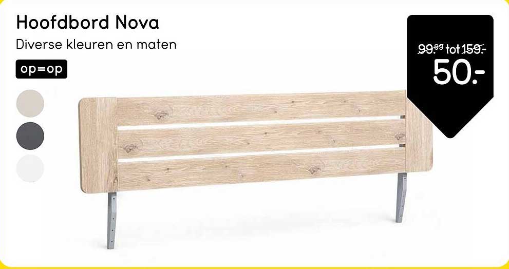 Hoofdbord Nova op=op