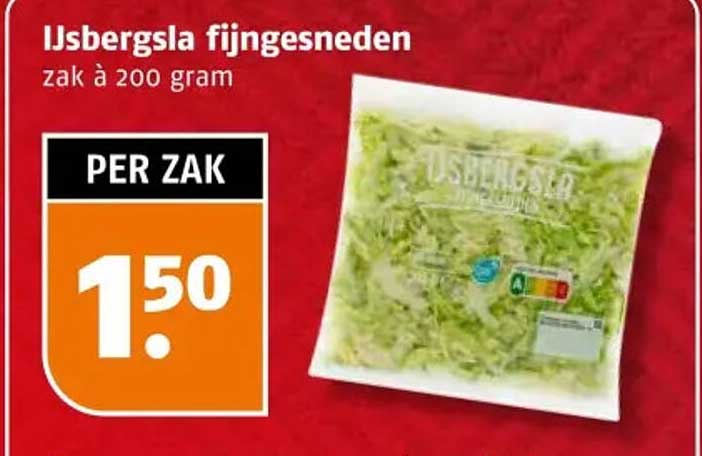 IJsbergsla fijngesneden zak à 200 gram