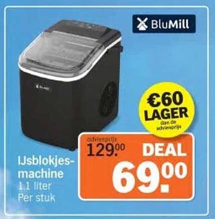 Ijsblokjes-machine 1,1 liter Per stuk DEAL
