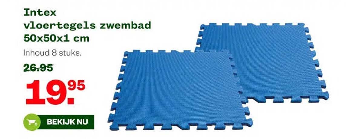 Intex vloertegels zwembad 50x50x1 cm