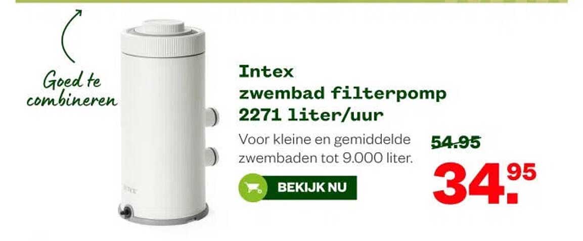 Intex zwembad filterpomp 2271 liter/uur