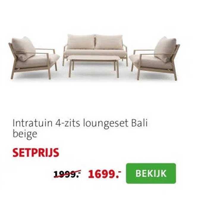 Intratuin 4-zits loungeset Bali beige