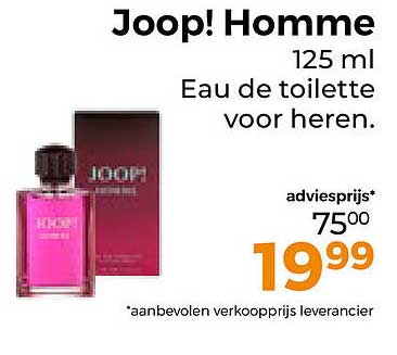 Joop! Homme 125 ml Eau de toilette voor heren.