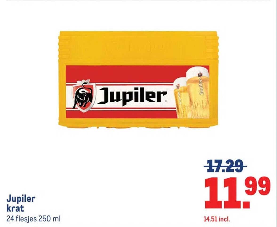 Jupiler krat 24 flesjes 250 ml