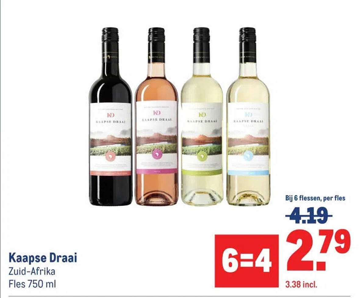 Kaapse Drai Zuid-Afrika Fles 750 ml 6=4