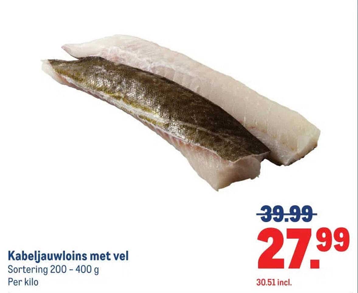 Kabeljauwloins met vel