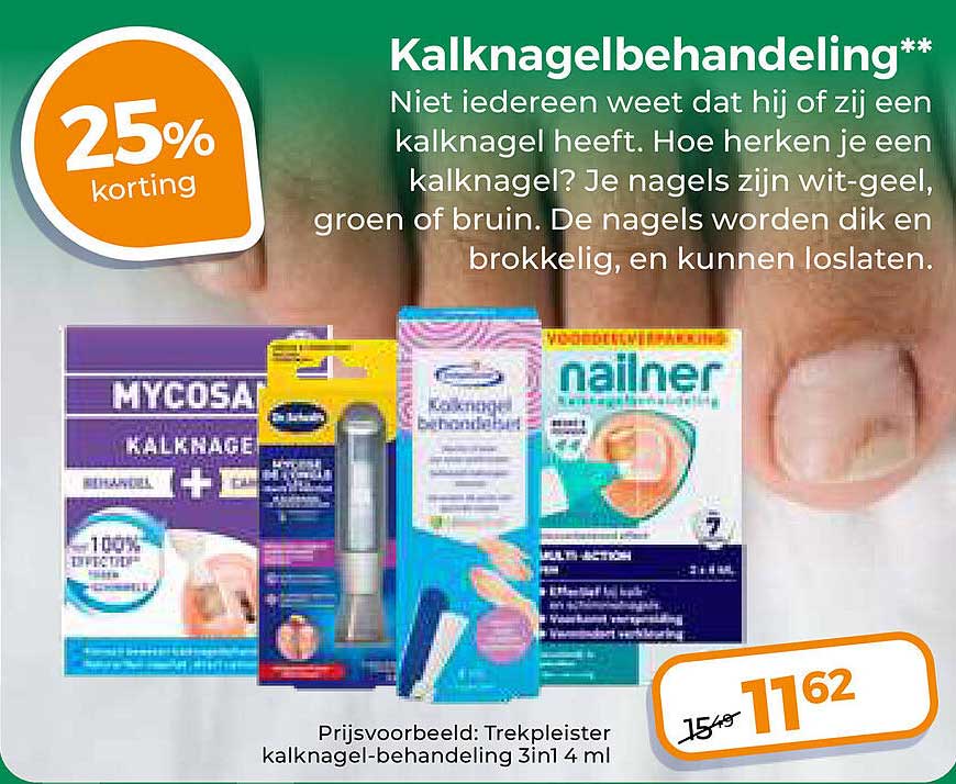 Kalknagelbehandeling** 25% korting