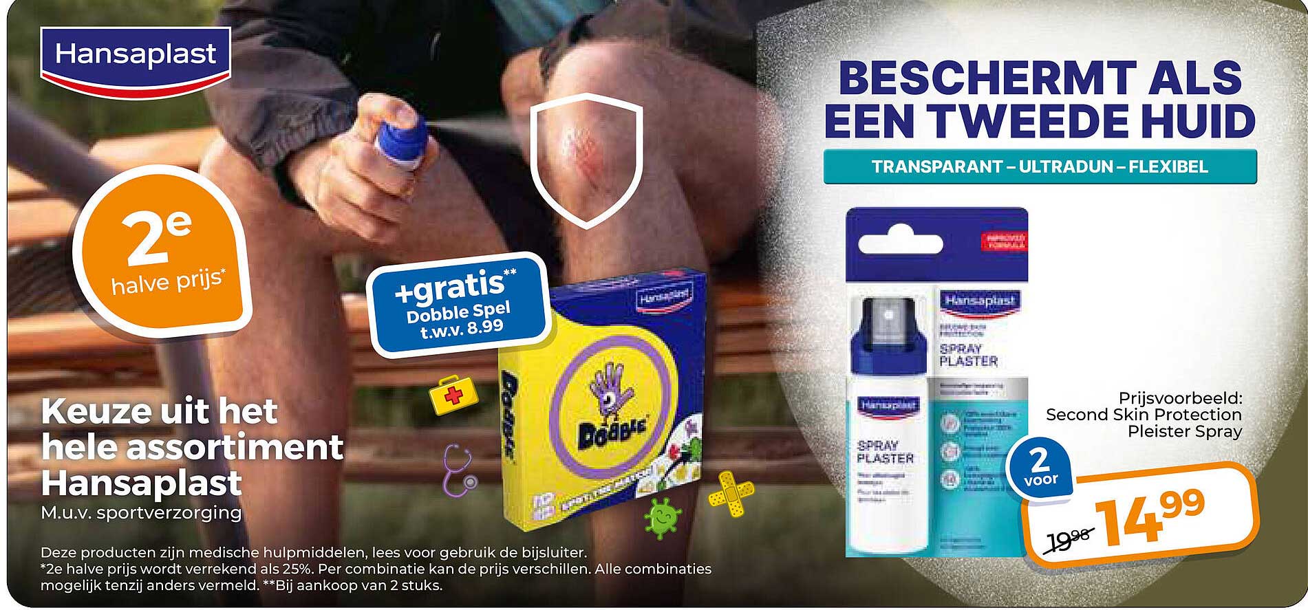 Keuze uit het hele assortiment Hansaplast 2e halve prijs