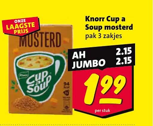 Knorr Cup a Soup mosterd pak 3 zakjes