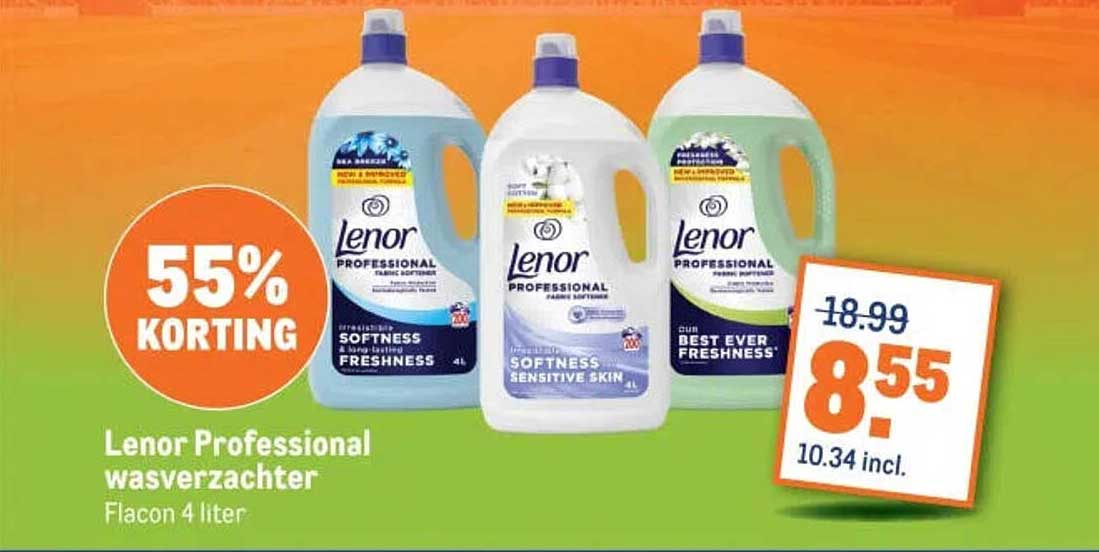 Lenor Professional wasverzachter Flacon 4 liter