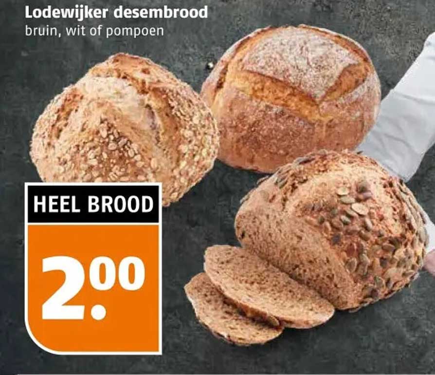 Lodewijker desembrood bruin, wit of pompoen
