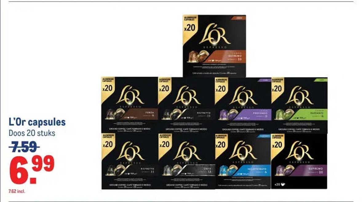 L'or capsules Doos 20 stuks