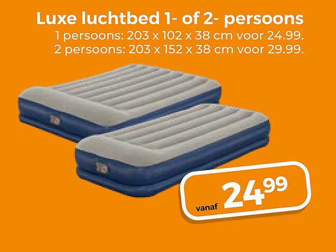 Luxe luchtbed 1- of 2-persoons