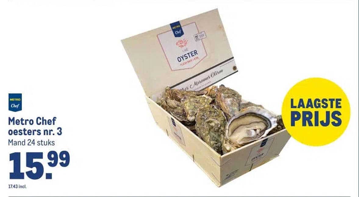 Metro Chef oesters nr. 3 Mand 24 stuks