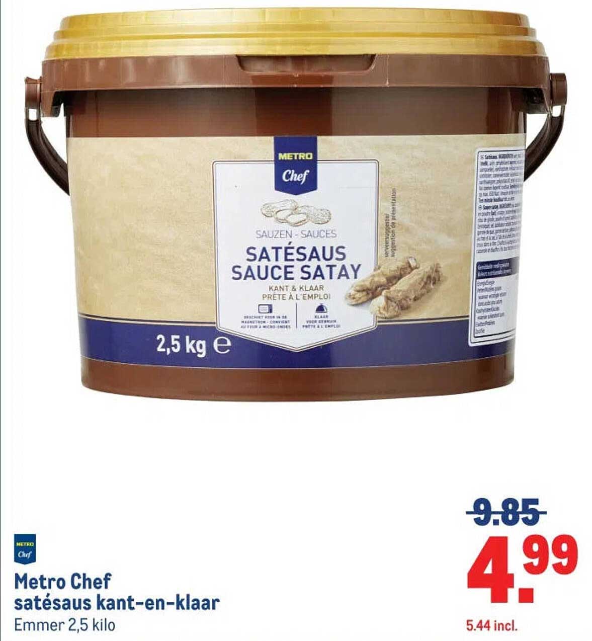 Metro Chef satésaus kant-en-klaar Emmer 2,5 kilo