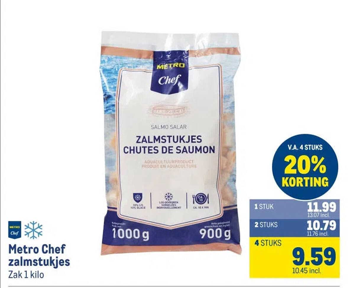 Metro Chef zalmstukjes Zak 1 kilo