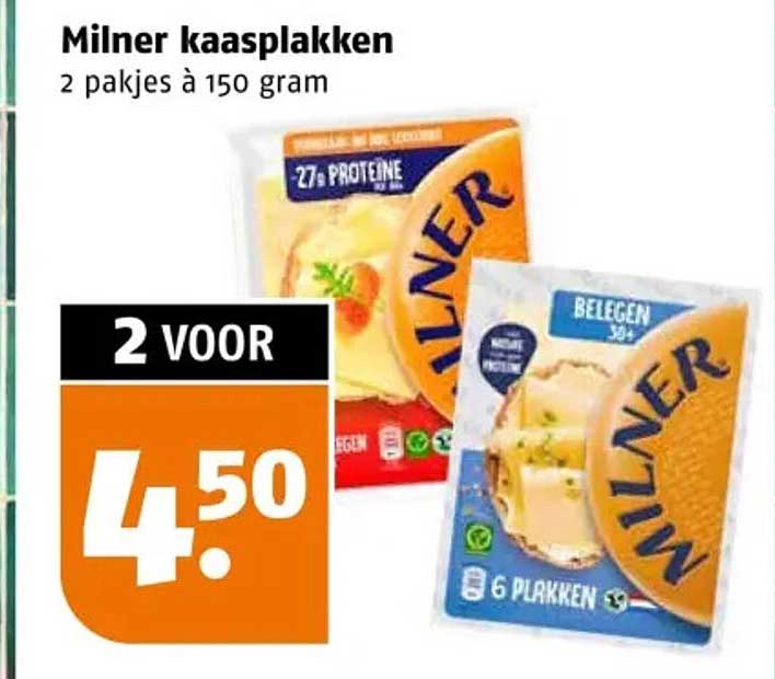 Milner kaasplakken 2 pakjes à 150 gram