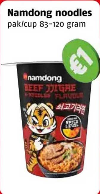 Namdong noodles pak/cup 83-120 gram