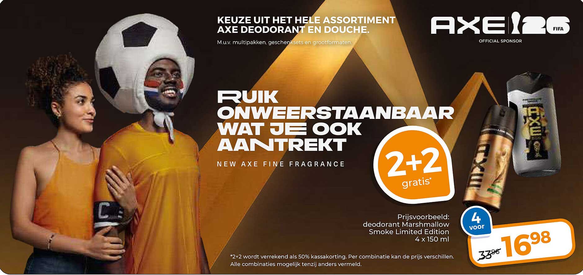 NEW AXE FINE FRAGRANCE 2+2 gratis