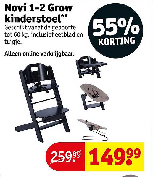 Novi 1-2 Grow kinderstoel** 55% KORTING