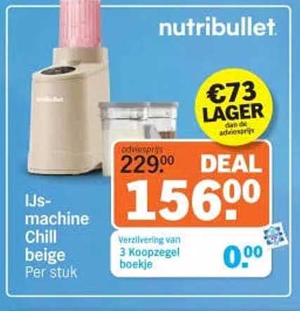 nutribullet IJs-machine Chill beige Per stuk DEAL
