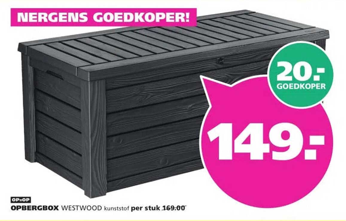 OPBERGBOX WESTWOOD kunststof per stuk