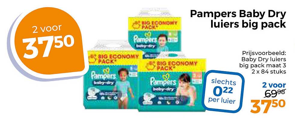 Pampers Baby Dry luiers big pack