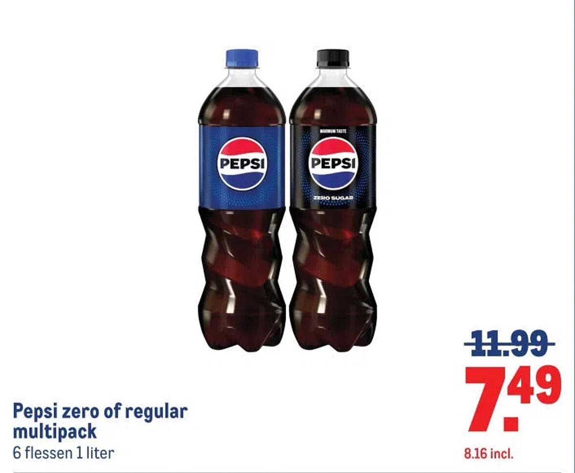 Pepsi zero of regular multipack