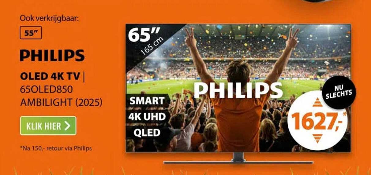 PHILIPS OLED 4K TV 65OLED850 AMBILIGHT (2025)