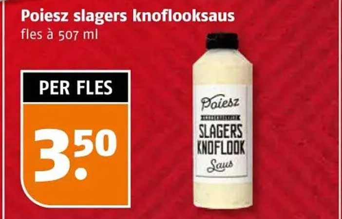 Poiesz slagers knoflooksaus fles à 507 ml