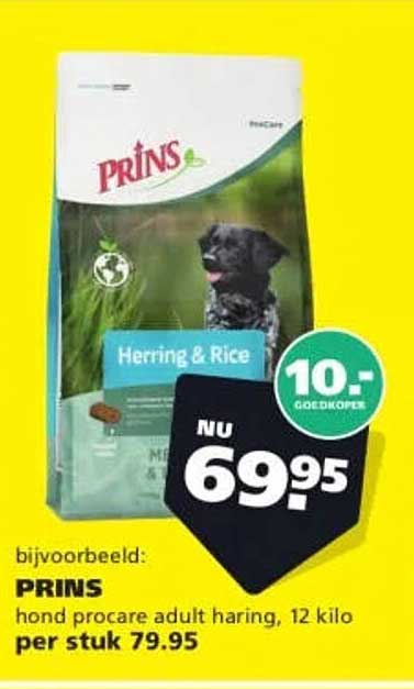 PRINS hond procare adult haring, 12 kilo