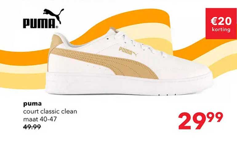 puma court classic clean maat 40-47