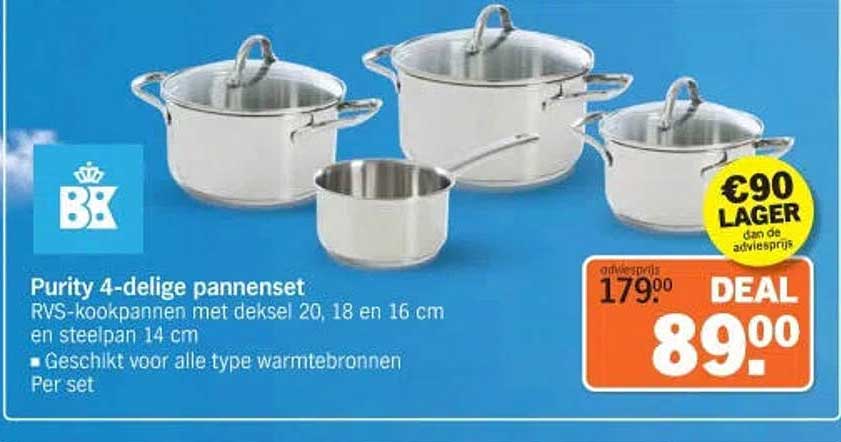 Purity 4-delige pannenset