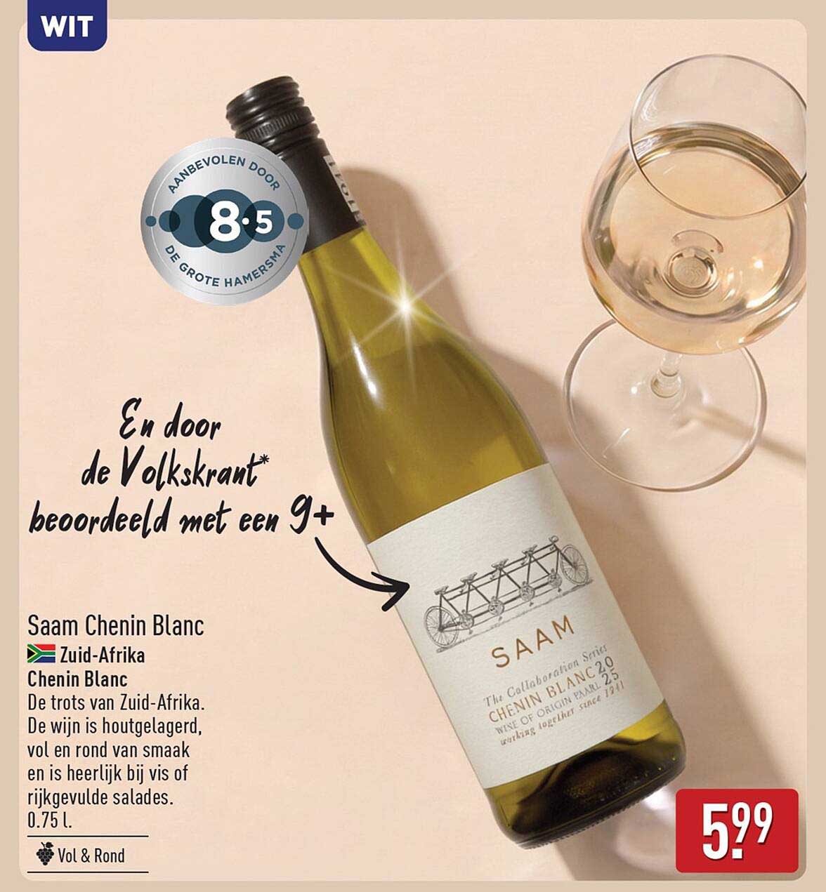 Saam Chenin Blanc Zuid-Afrika Chenin Blanc