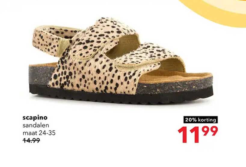 sandalen maat 24-35 20% korting