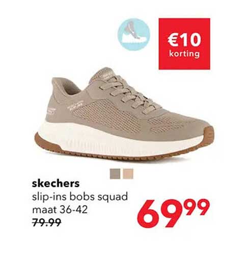 skechers slip-ins bobs squad maat 36-42 €10 korting