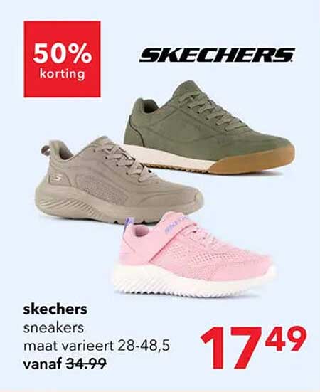 skechers sneakers maat varieert 28-48,5 vanaf 34.99 50% korting