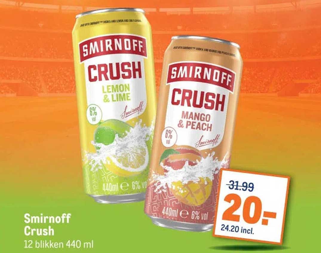 Smirnoff Crush 12 blikken 440 ml
