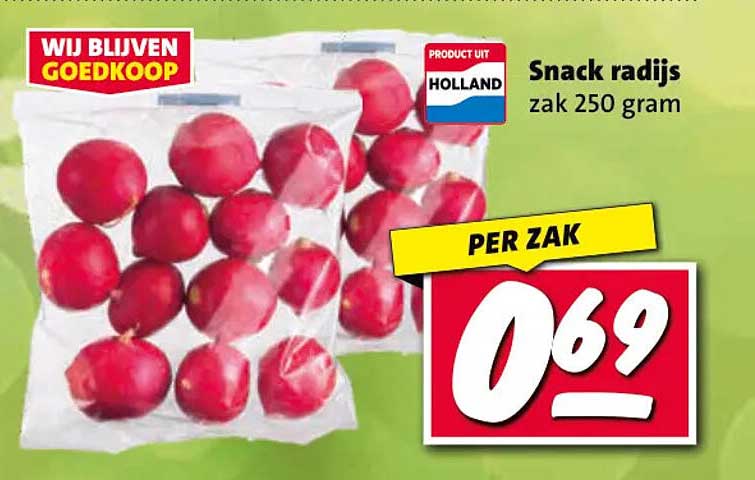 Snack radijs zak 250 gram