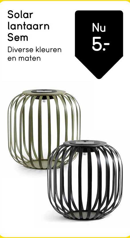 Solar lantaarn Sem Diverse kleuren en maten
