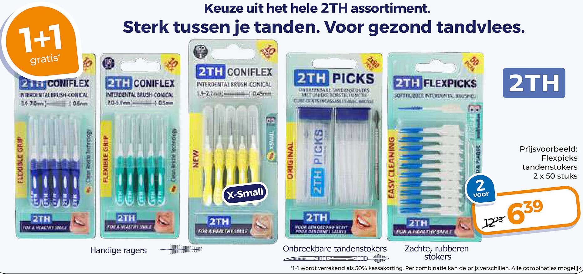 Sterk tussen je tanden. Voor gezond tandvlees. 1+1 gratis