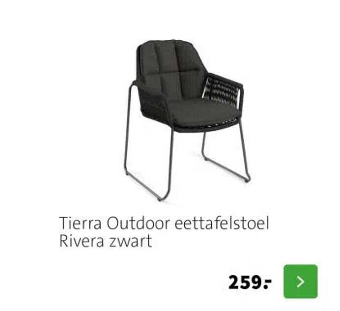 Tierra Outdoor eettafelstoel Rivera zwart
