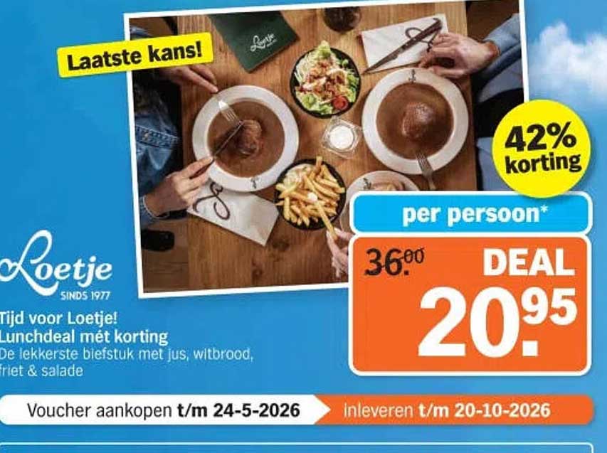 Tijd voor Loetje! Lunchdeal mét korting