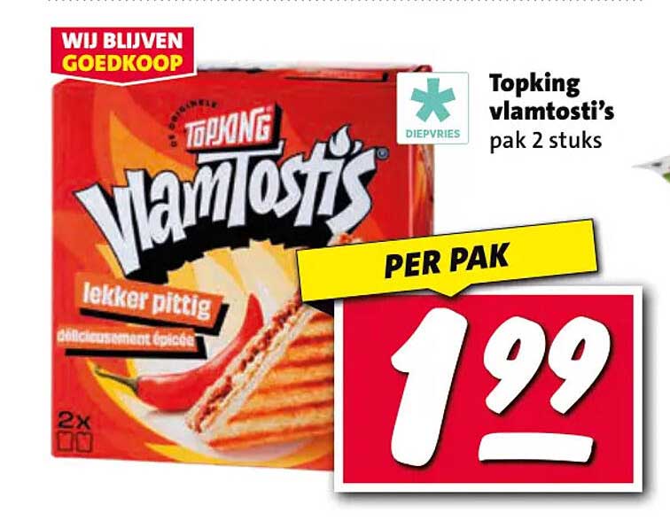 Topking vlamtosti’s pak 2 stuks
