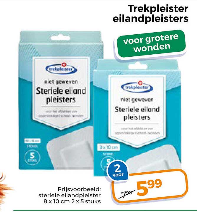 Trekpleister eilandpleisters voor grotere wonden